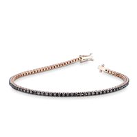 Bracelet Cianfrone Gioielli Man Tennis in Gold Diamante Black 1.86 Ct BROR-67-198 - BROR-67-198